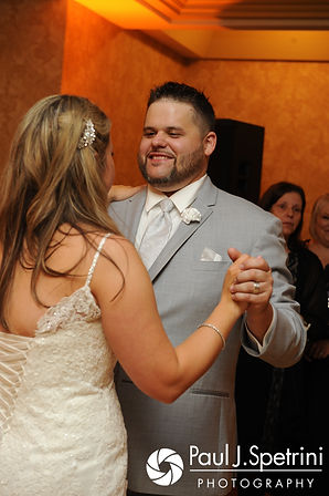 Nathan and Amy dance during their November 2017 wedding reception at Quidnessett Country Club in North Kingstown, Rhode Island.
