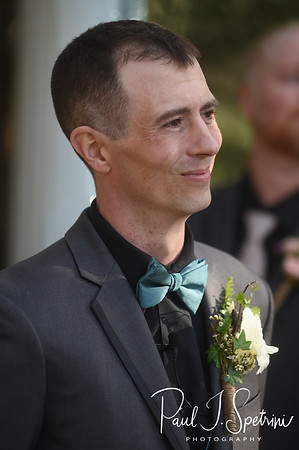 Nate watches Kaytii walk down the aisle during his May 2018 wedding ceremony at Meadowbrook Inn in Charlestown, Rhode Island.