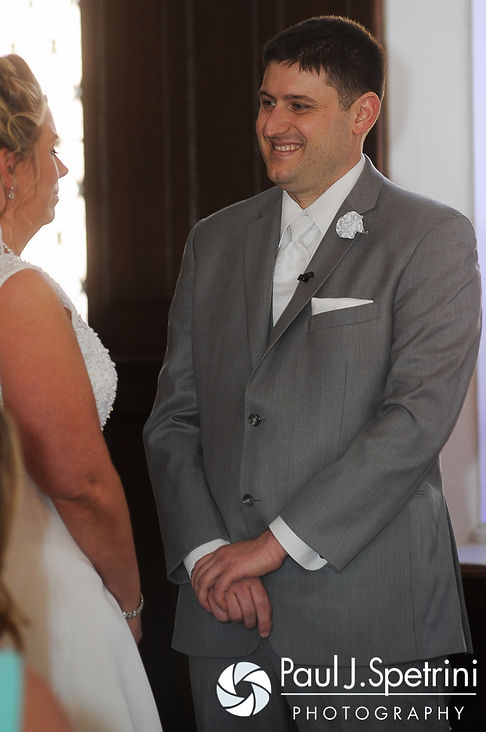 Shawn smiles during his spring 2016 Rhode Island wedding.