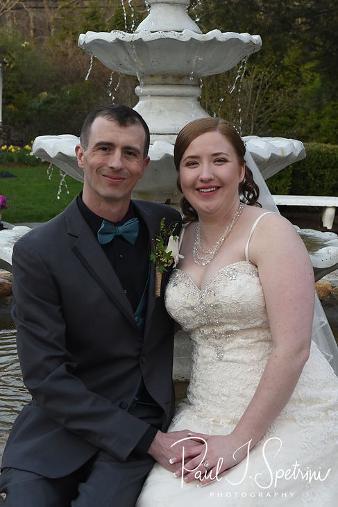 Nate & Kaytii pose for a formal photo following their May 2018 wedding ceremony at Meadowbrook Inn in Charlestown, Rhode Island.