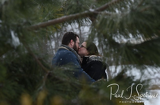 Michelle and Evan pose for their Roger W