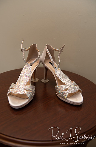 A look at Kaytii's shoes prior to her May 2018 wedding ceremony at Meadowbrook Inn in Charlestown, Rhode Island.