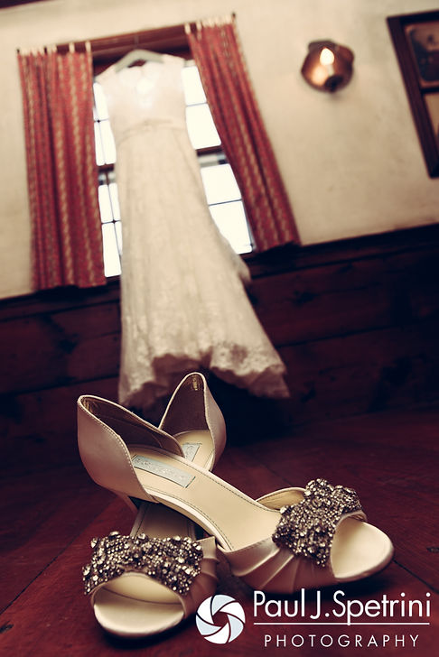 A look at Crystal's wedding dress and shoes prior to her November 2016 wedding ceremony at the Salem Cross Inn in West Brookfield, Massachusetts.