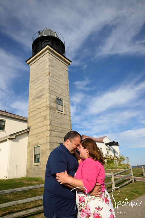 Beavertail Lighthouse Engagement Photos