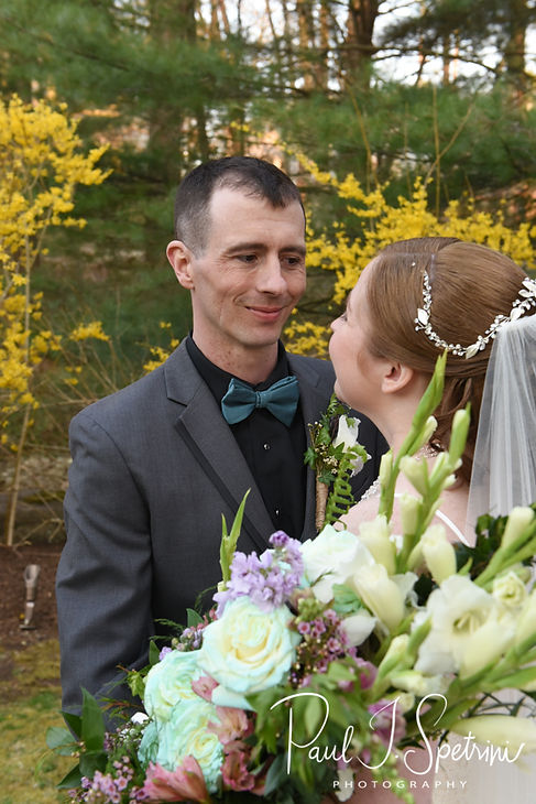 Nate & Kaytii pose for a formal photo following their May 2018 wedding ceremony at Meadowbrook Inn in Charlestown, Rhode Island.