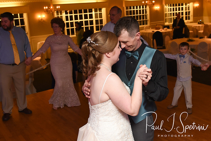 Nate & Kaytii dance during their May 2018 wedding reception at Meadowbrook Inn in Charlestown, Rhode Island.