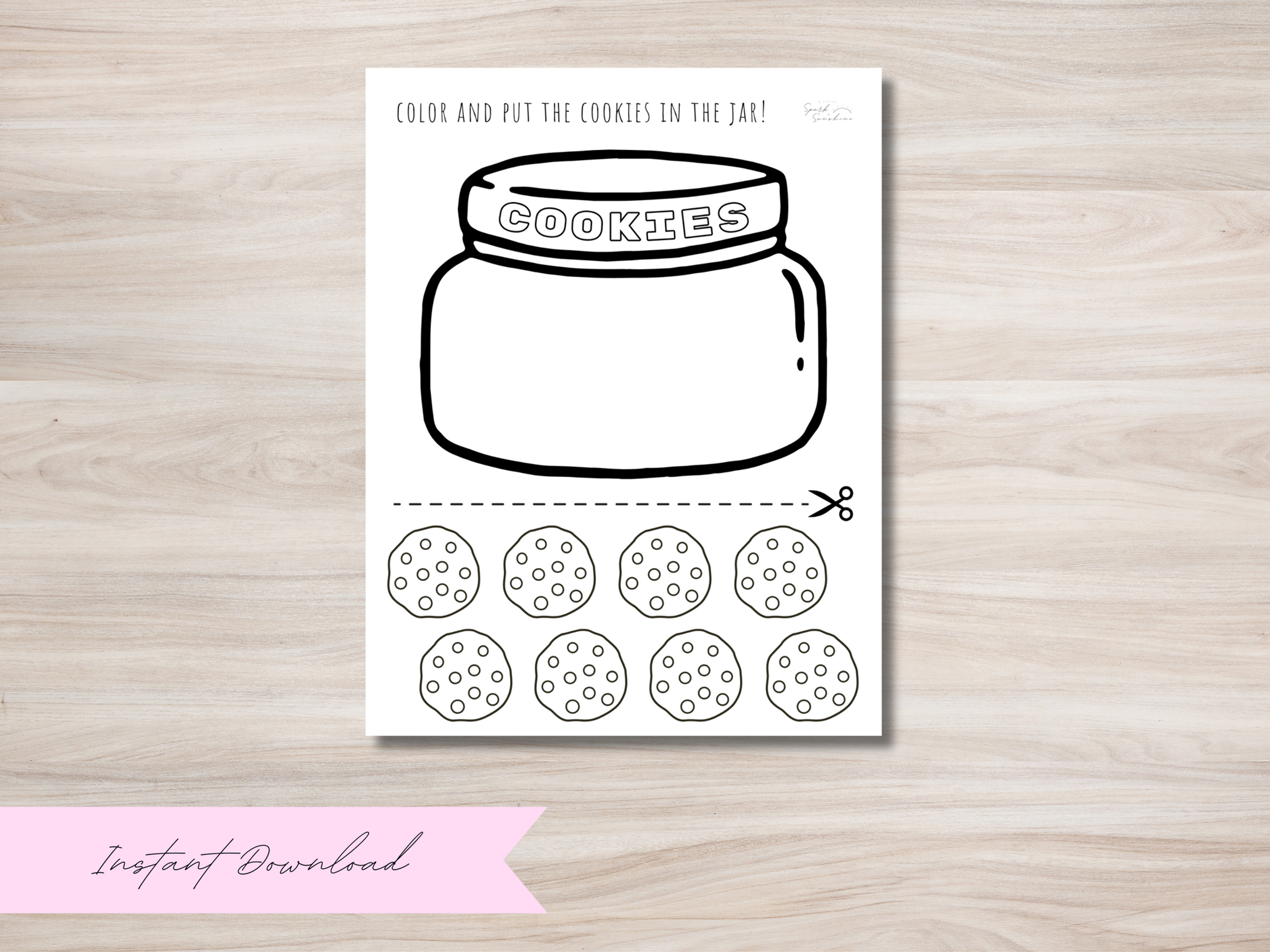 Cookie Jar Activity - INSTANT DOWNLOAD