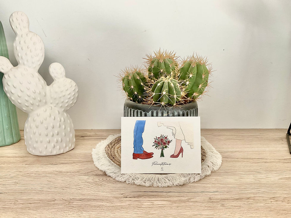 Carte Postale "Félicitations Jeunes Mariés"