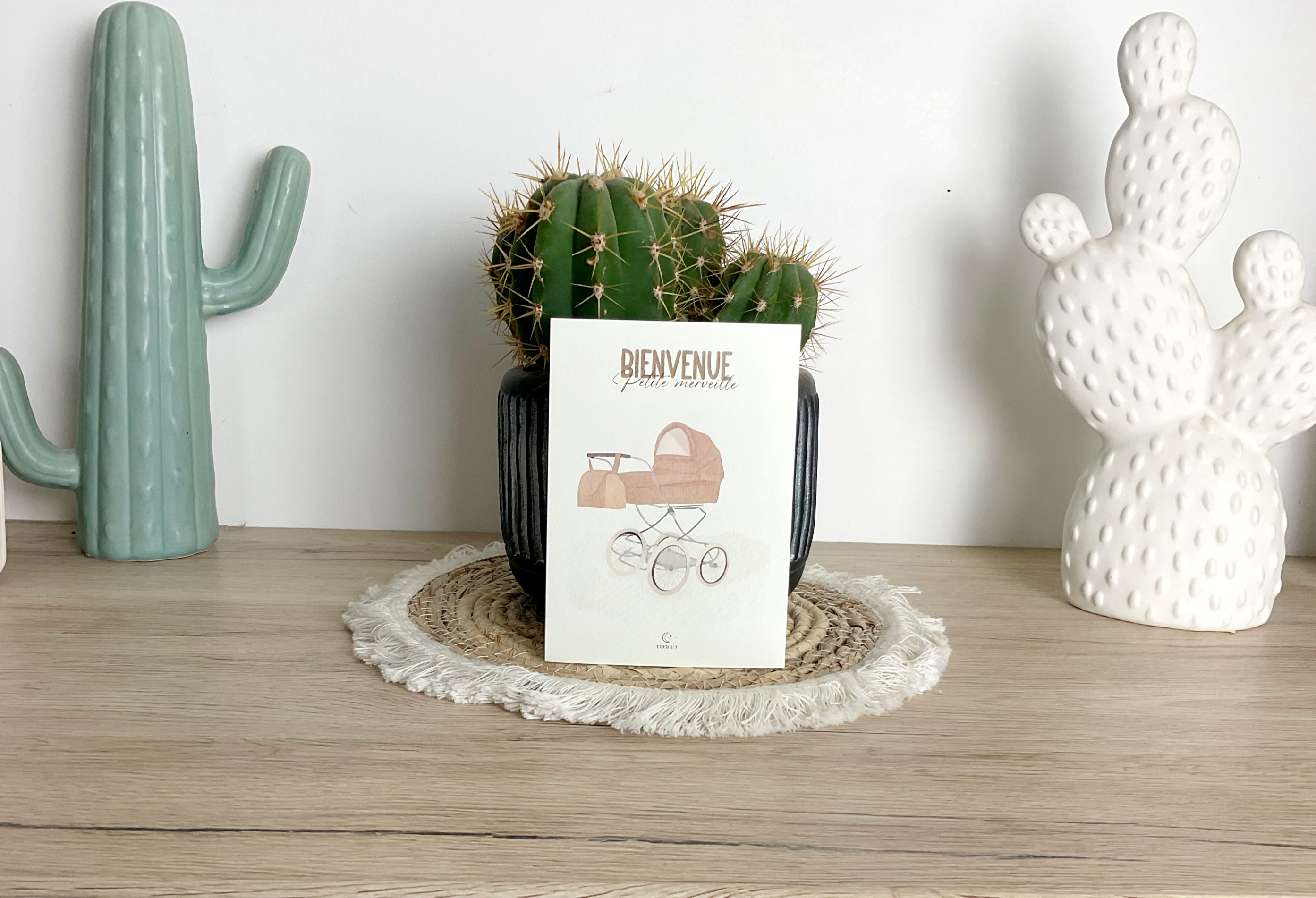 Carte Postale "Berceau : Bienvenue petite merveille"