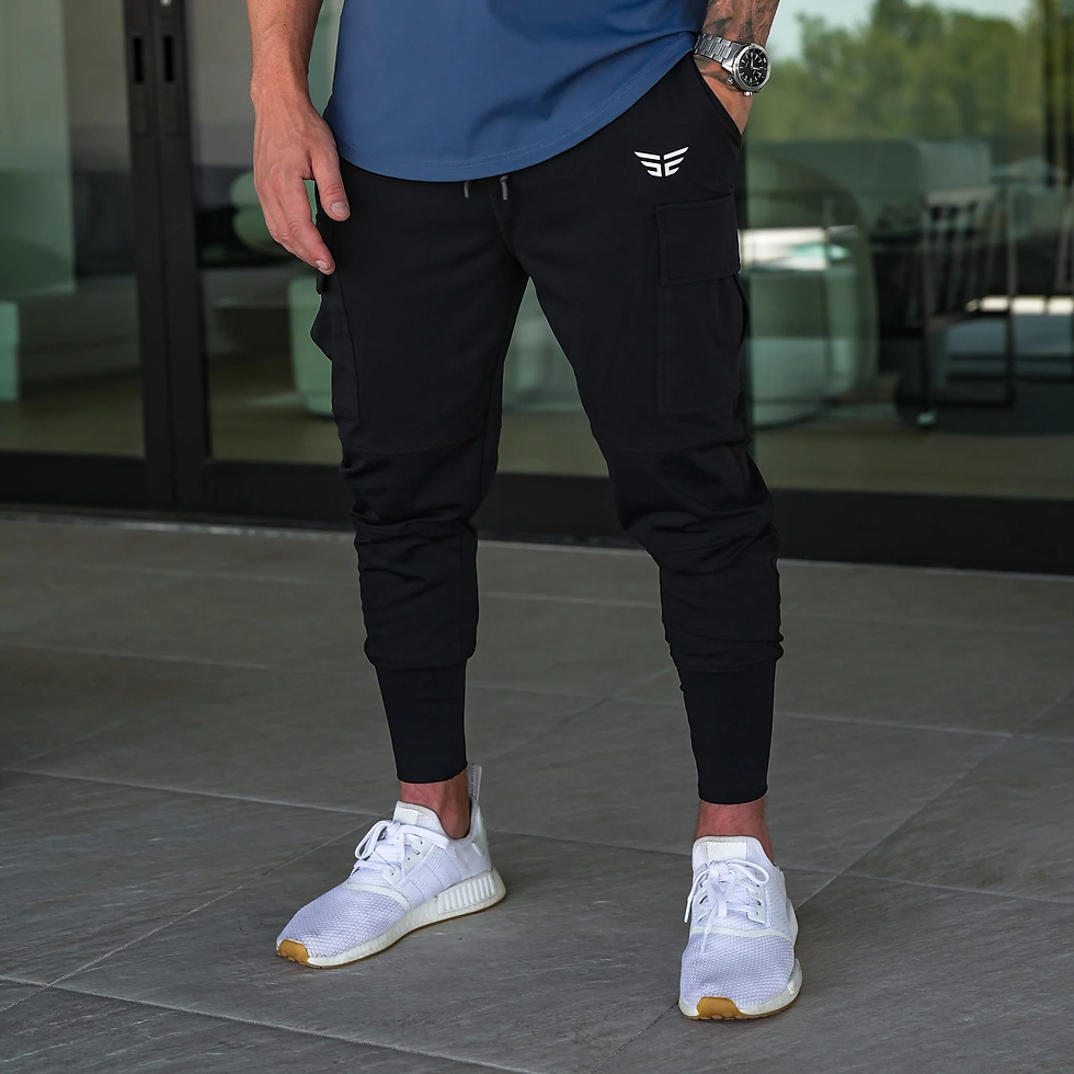 Thumbnail: Fioboc Gym Joggers Men Weekend Performance Black Joggers Lightweight Jogger Swea