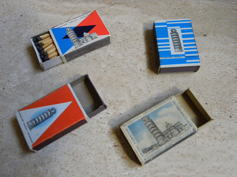 Miniature : Lot de 4 boîtes italiennes anciennes - Tour de Pise