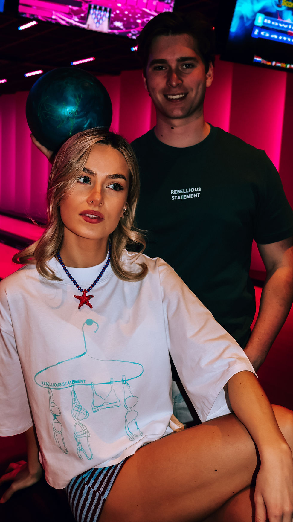 Thumbnail: Rebellious Vineyard Turquoise Dropshoulder Shirt