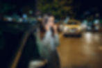 Woman alone broken down on the side of the road at night