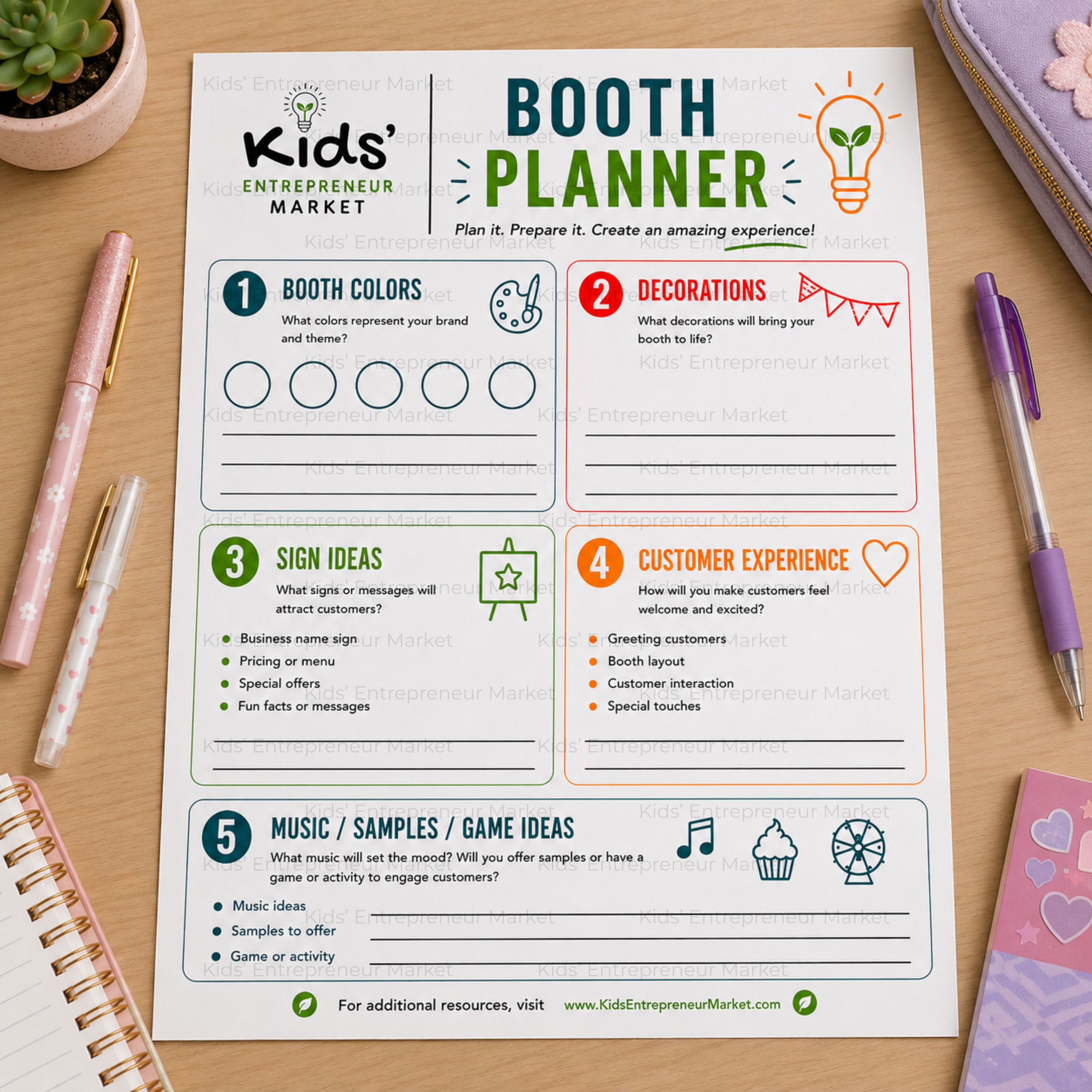 Booth Planner Printable