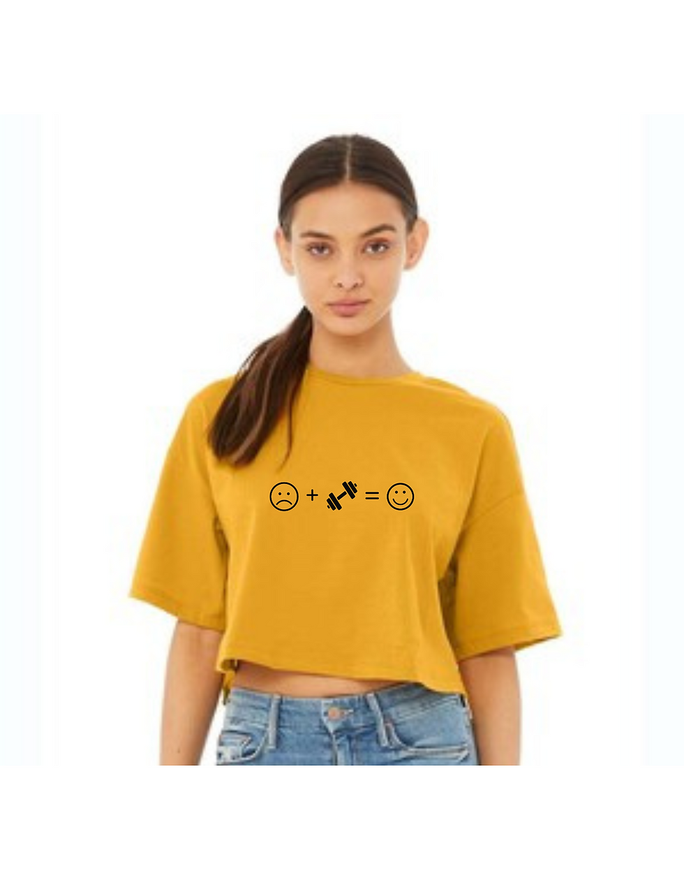 healthy mind healthy body crop shirt