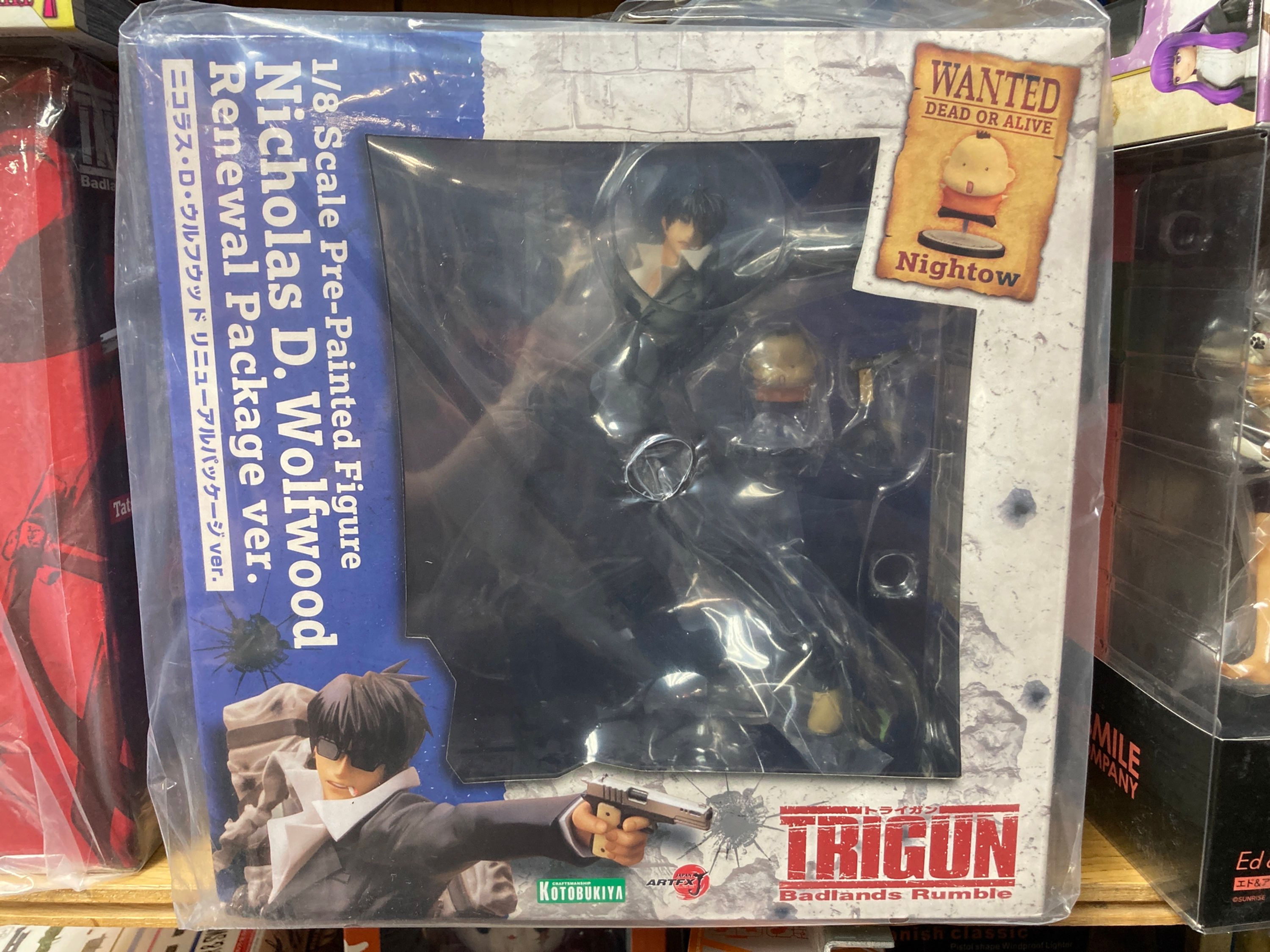 TRIGUN BADLANDS RUMBLE WOLFWOOD RENEWAL PKG ARTFX J STATUE