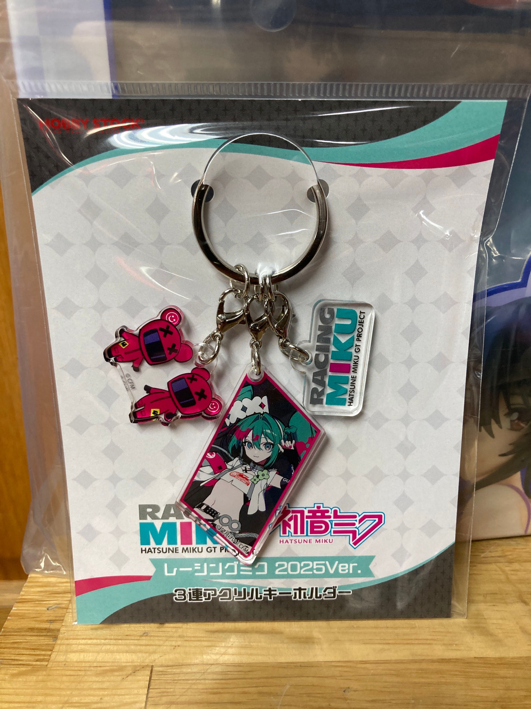 Racing Miku 2025 Key Visual 1 Ver. Three-piece Acrylic Keychain Hobby Stock