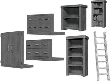 WizKids Deep Cuts Unpainted Miniatures: Archivist Library