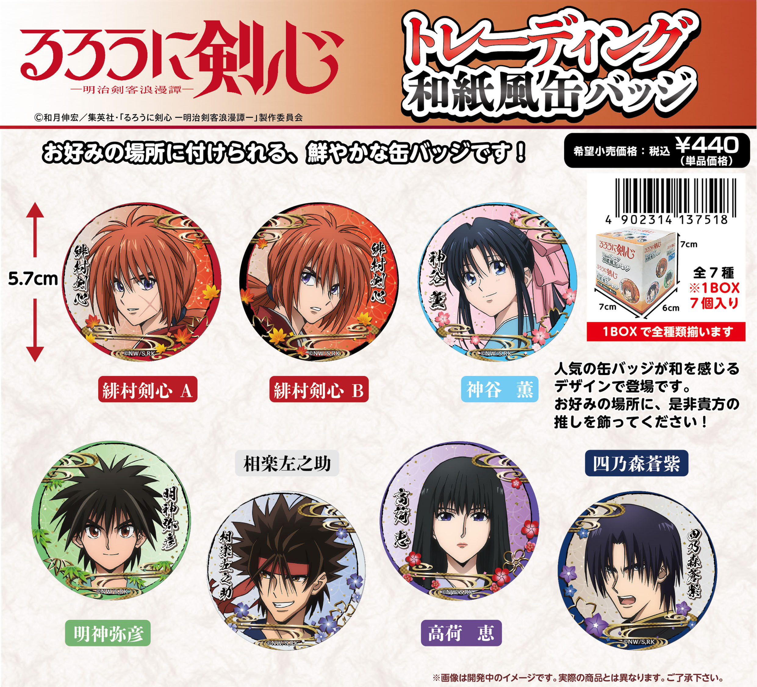 "Rurouni Kenshin: Meiji Swordsman Romantic Story" Trading Japanese Paper Style