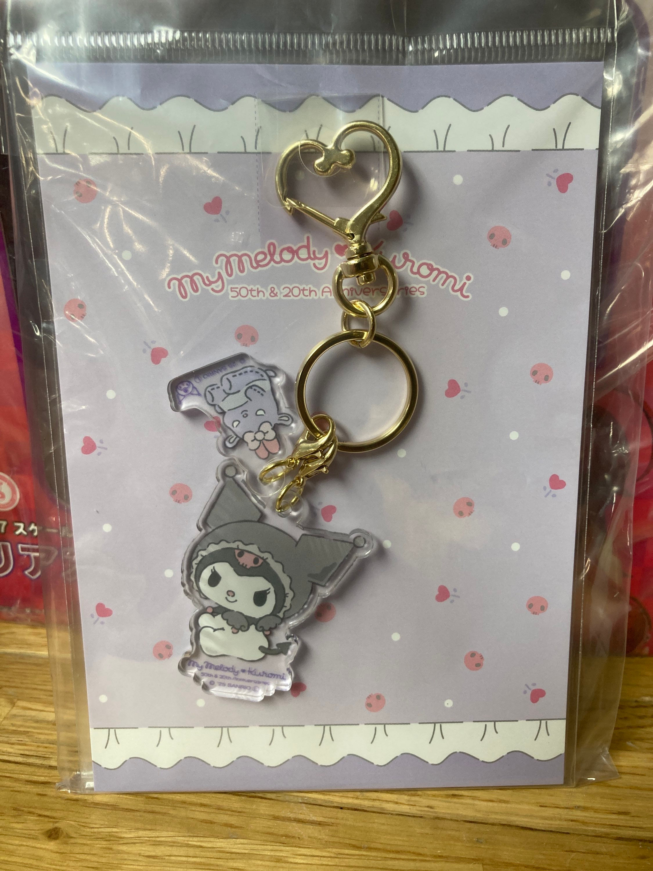 My Melody & Kuromi 50th & 20th Anniversaries Twin Acrylic Key Chain Kuromi
