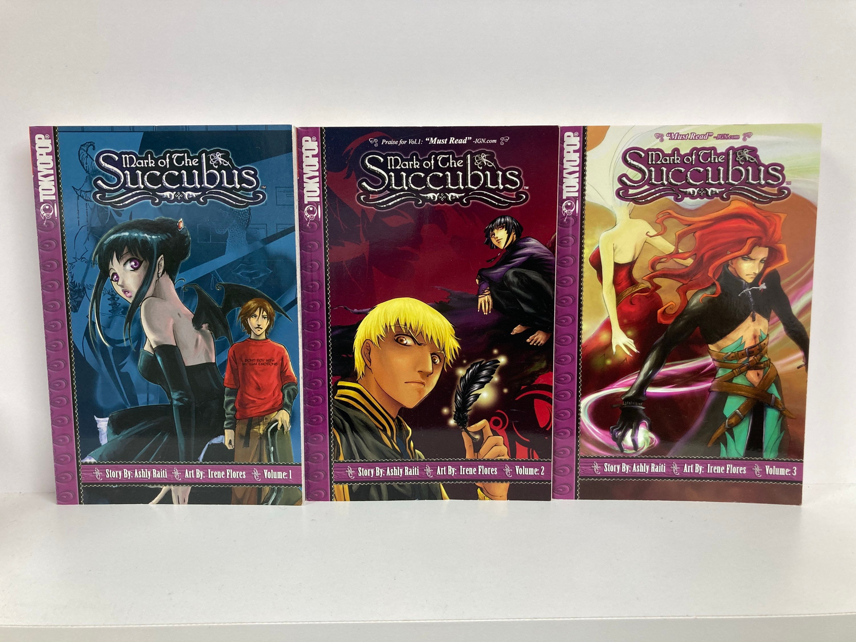 Mark of the Succubus, Vol. 1,2,3 Manga by Ashly Raiti (Author)