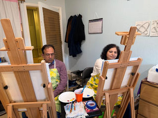 ANFS Newsletter: Edition 10 -Memories of very first 'The Great Partner Paint-Off' at ANFS Studio