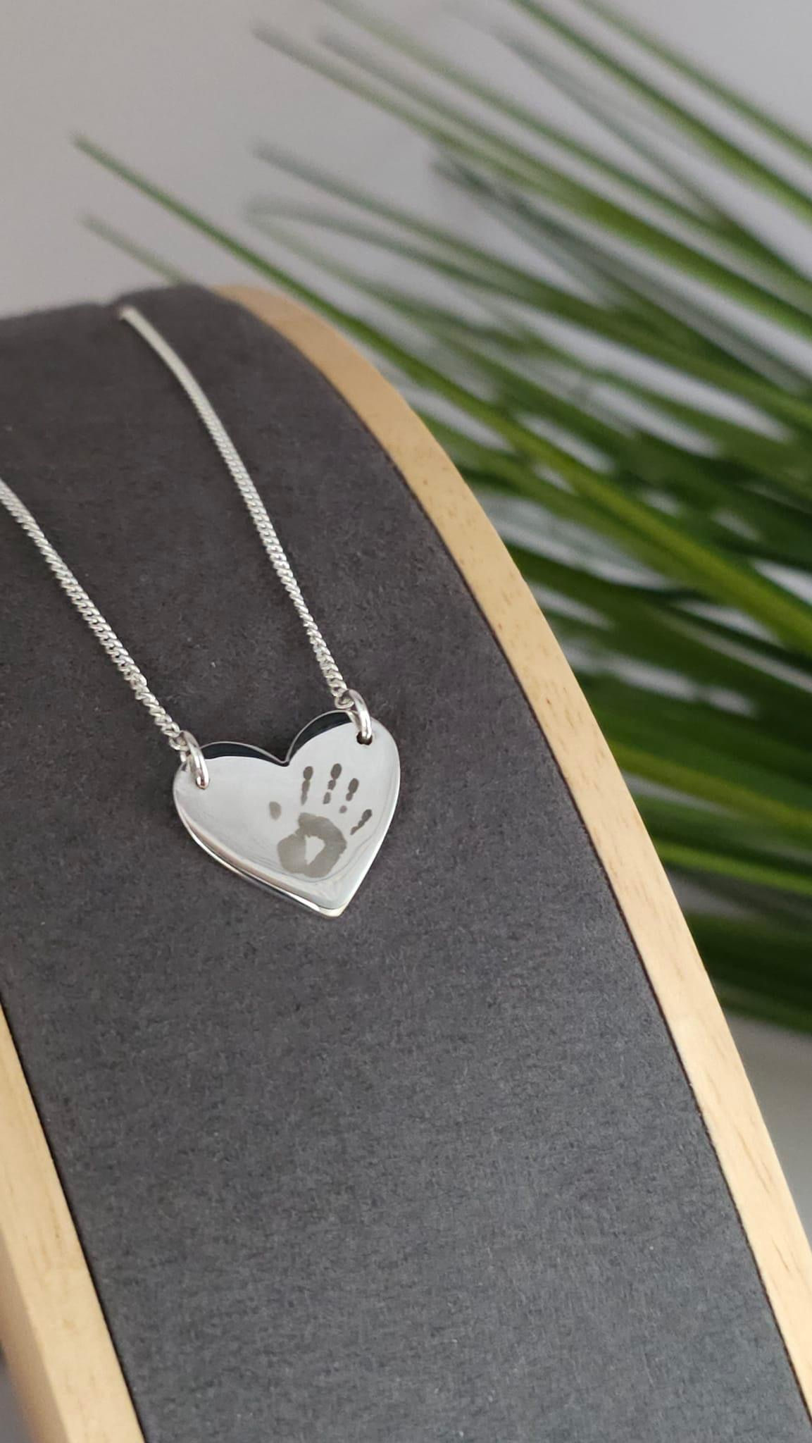 Heart Engraving Necklace with Adjustable Chain