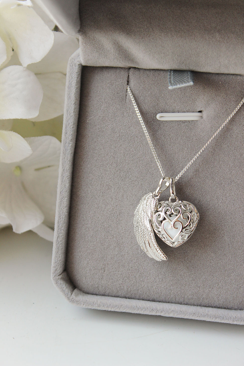 Angel Wing & Heart Locket