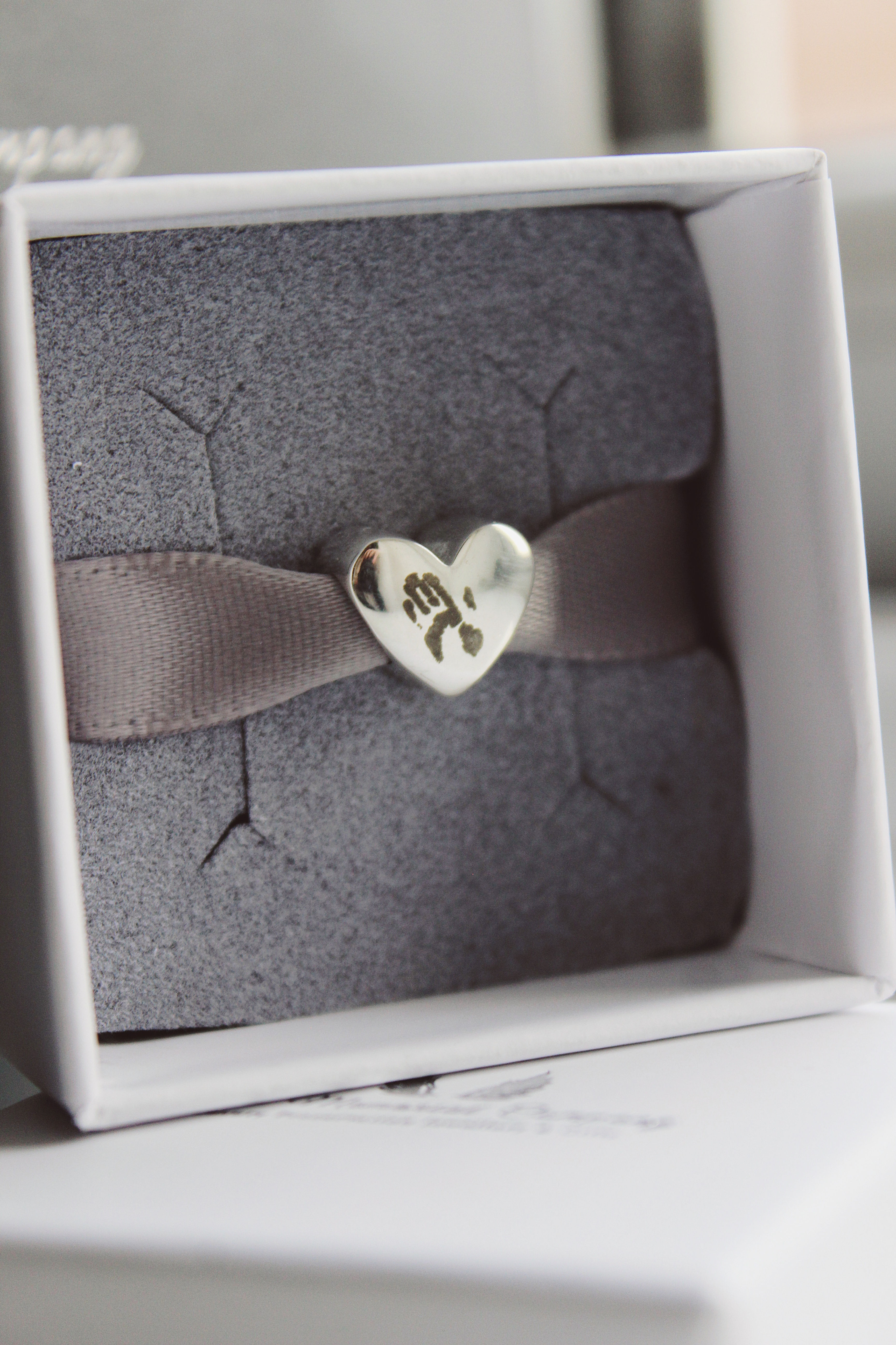 Puffy Heart Engraving Charm
