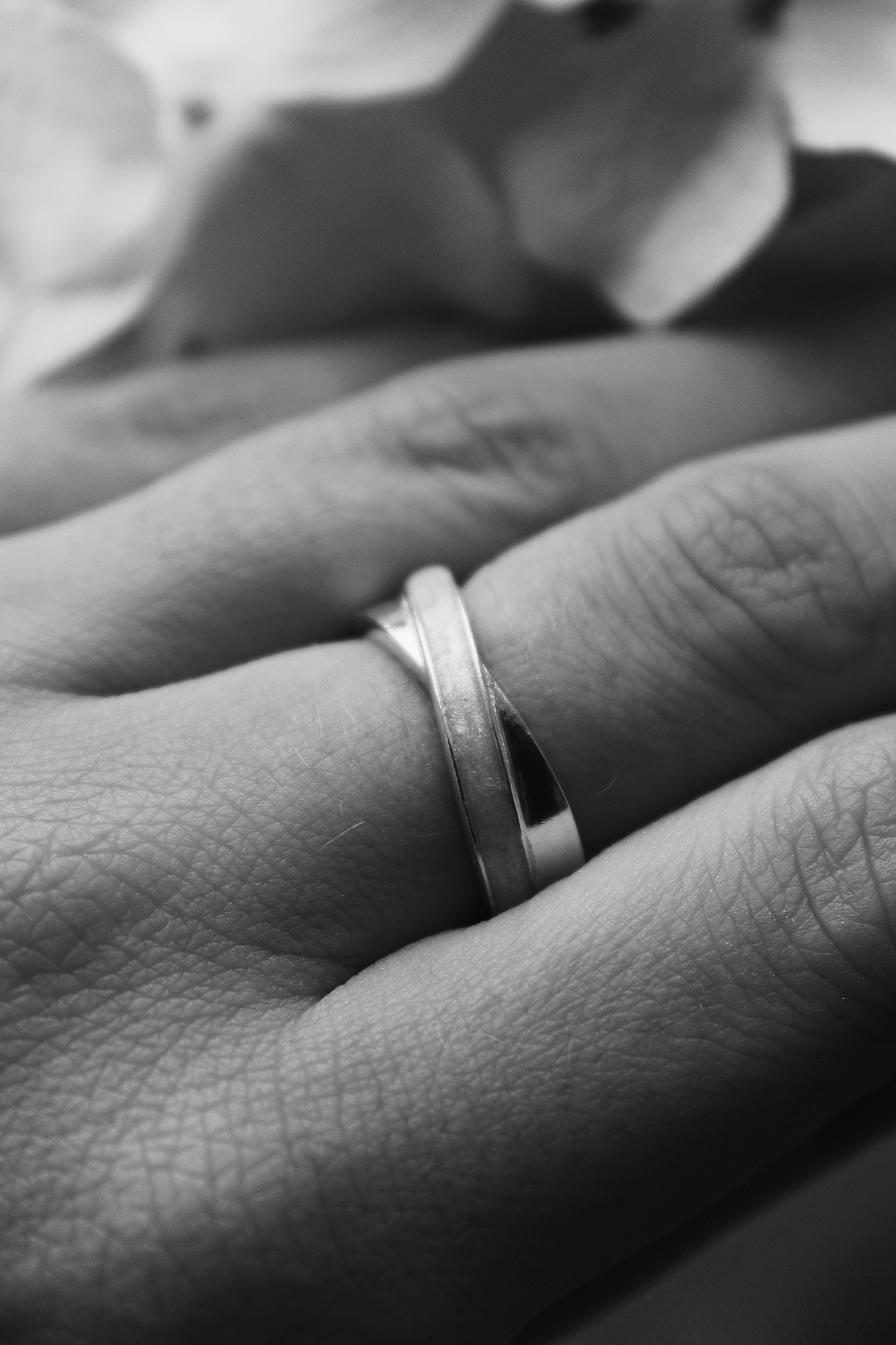 Criss Cross Half Band Ring