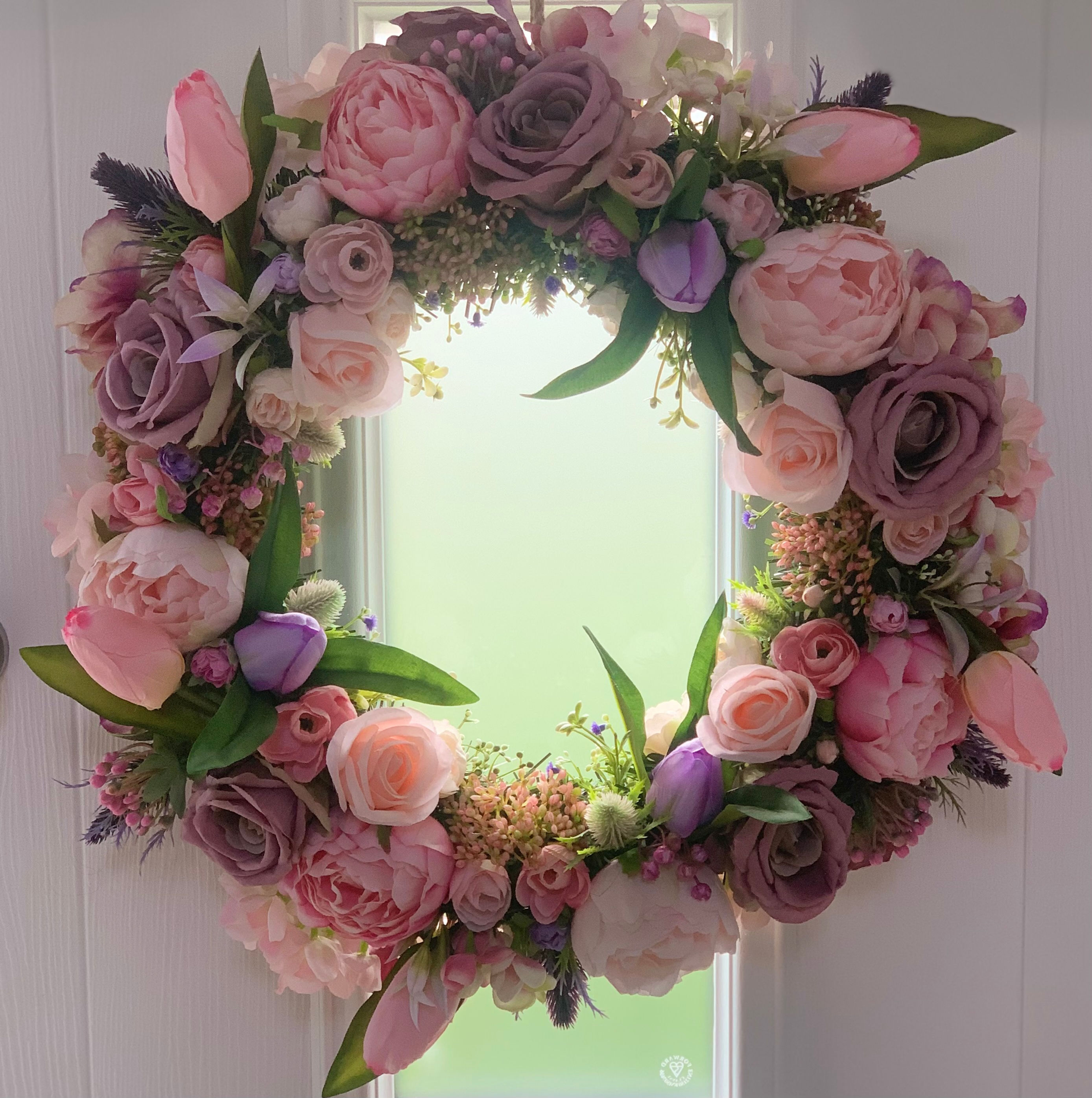 Pretty in Pink Floral Wreath