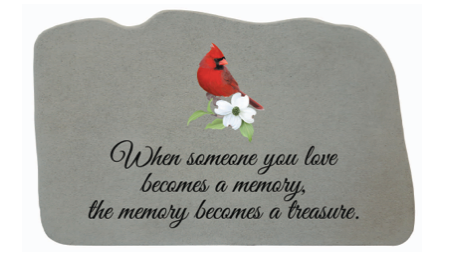 When Someone You Love w Cardinal Memorial Stone