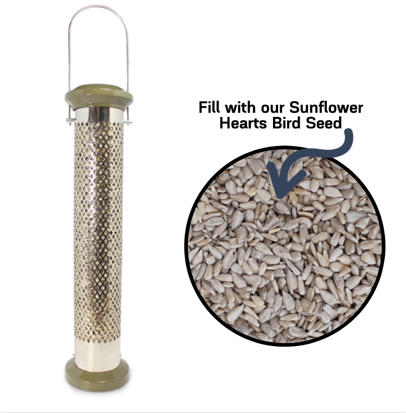 Pinebush - 16" Sunflower Hearts/Chips Tube Feeder