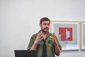 Lecture performance  from Christoph Westermeier at the MMSU – Museum of Modern and Contemporary Art Rijeka | © Juraj Vuglač
3RD-SPC./RP – no. 5
"Tišina vjetra – The Poetry of Multilingualism"