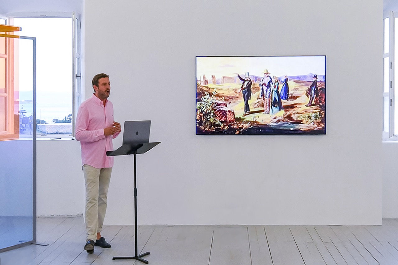 Lecture performance from Christoph Westermeier through musical dialogue with Mari Ángeles del Valle at the Art Association RIZOM [ K ], Frankopan Castle | © 2023 3RD-SPC./RP - project no. 4 | photo credit: Juraj Vuglač

3RD-SPC./RP – project no. 4, with Anna-Maria Bogner, Lars Breuer, Julia Bünnnagel, Snorre Elvin, Igor Eškinja, Lina Franko, Daniela Georgieva, Igor Grubić, Denis Krašković, David Kummer, Mak Murtić, Linda Nadji, Marie Ogoshi, Mariana Pende, Martin Pfeifle, Andi Slawinski, Christoph Speit, Mari Ángeles del Valle, Mirko Tschauner and Christoph Westermeier