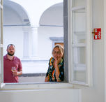 3RD-SPC./RP – project no. 4, with Anna-Maria Bogner, Lars Breuer, Julia Bünnnagel, Snorre Elvin, Igor Eškinja, Lina Franko, Daniela Georgieva, Igor Grubić, Denis Krašković, David Kummer, Mak Murtić, Linda Nadji, Marie Ogoshi, Mariana Pende, Martin Pfeifle, Andi Slawinski, Christoph Speit, Mari Ángeles del Valle, Mirko Tschauner and Christoph Westermeier
Project opening at the Art Association RIZOM [ K ], Frankopan Castle | © Juraj Vuglač
