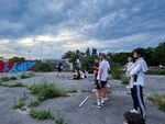 During Muros week in May, 2023, HSD – Peter Behrens School of Arts students, led by Prof. Lars Breuer, utilized Frankopan Castle as their studio, workspace, and exhibition venue. The castle's spaciousness and unique location facing an industrial shipyard facilitated exploration of interculturality & work. Participants actively questioned rigid symbols and language through paintings, drawings, photos, and videos. 

The large mural by Paul Böse and Marvin Rowinsky, created during the seminar on a Kraljevica basketball court, was chosen to became a part of the 3RD-SPC./RP - no. 4 project featuring diverse performances and exhibitions in July 2023.
3RD-SPC./RP – project no. 4, with Anna-Maria Bogner, Lars Breuer, Julia Bünnnagel, Snorre Elvin, Igor Eškinja, Lina Franko, Daniela Georgieva, Igor Grubić, Denis Krašković, David Kummer, Mak Murtić, Linda Nadji, Marie Ogoshi, Mariana Pende, Martin Pfeifle, Andi Slawinski, Christoph Speit, Mari Ángeles del Valle, Mirko Tschauner and Christoph Westermeier