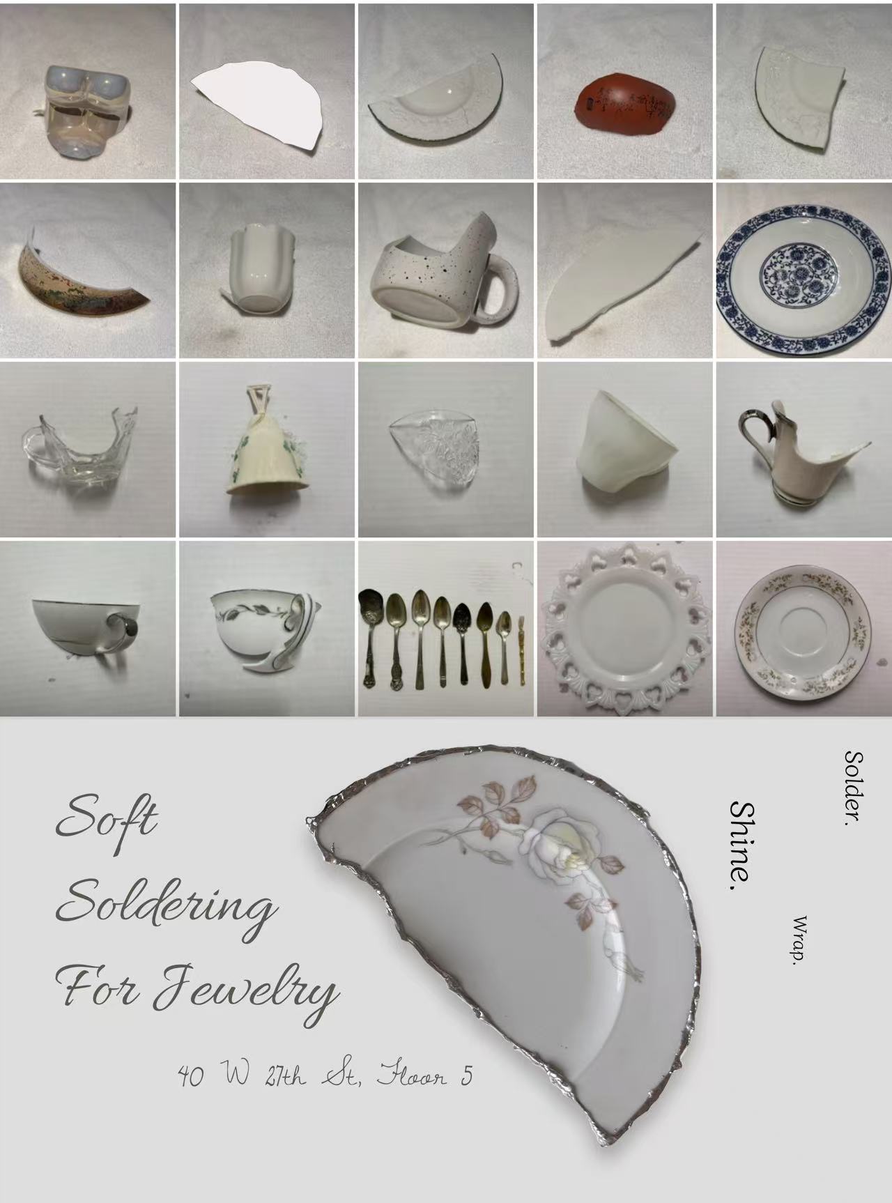 Ceramic texture detail, squarish view