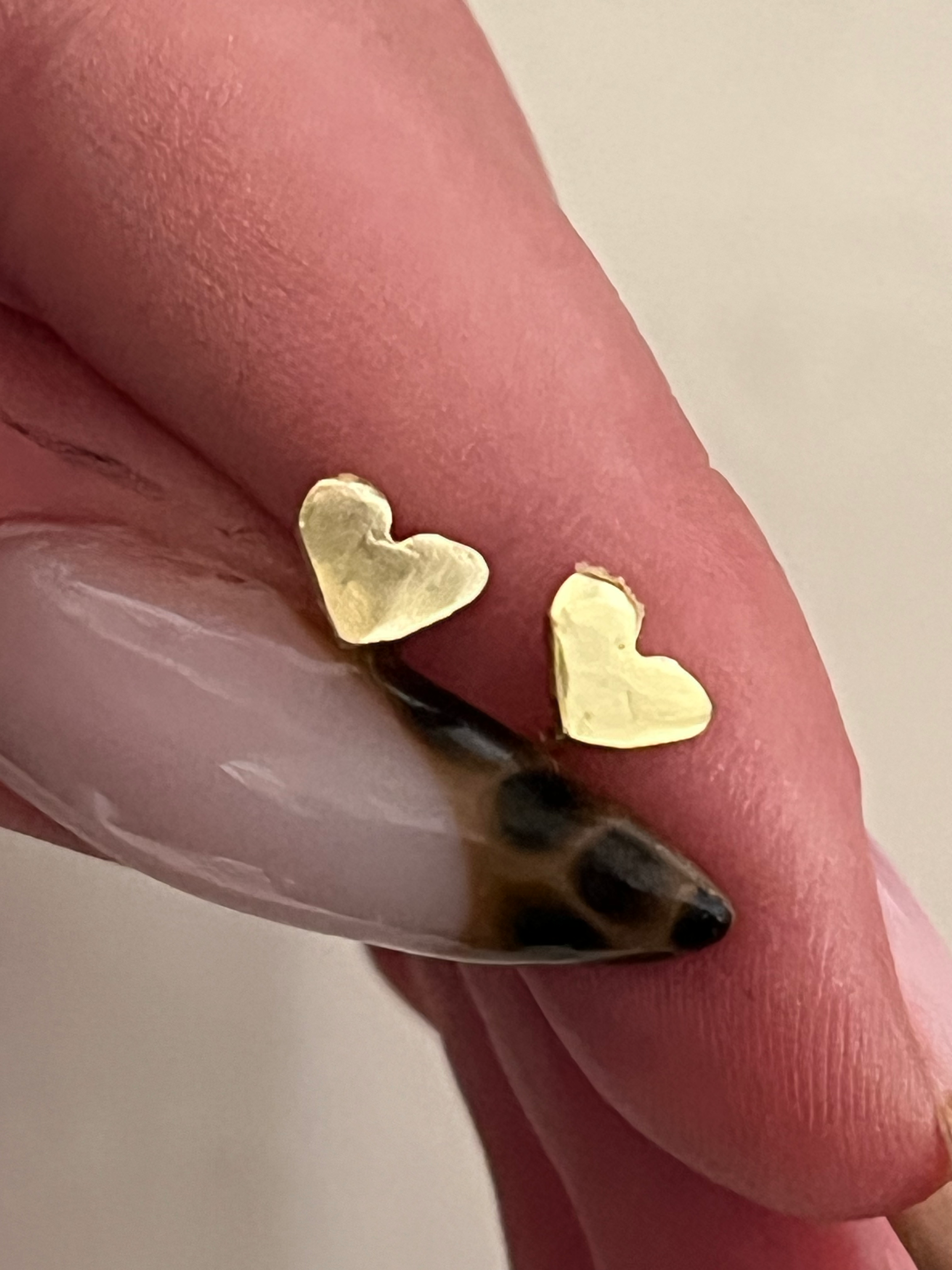 עגילי לב |קטן | כסף מצופה זהב