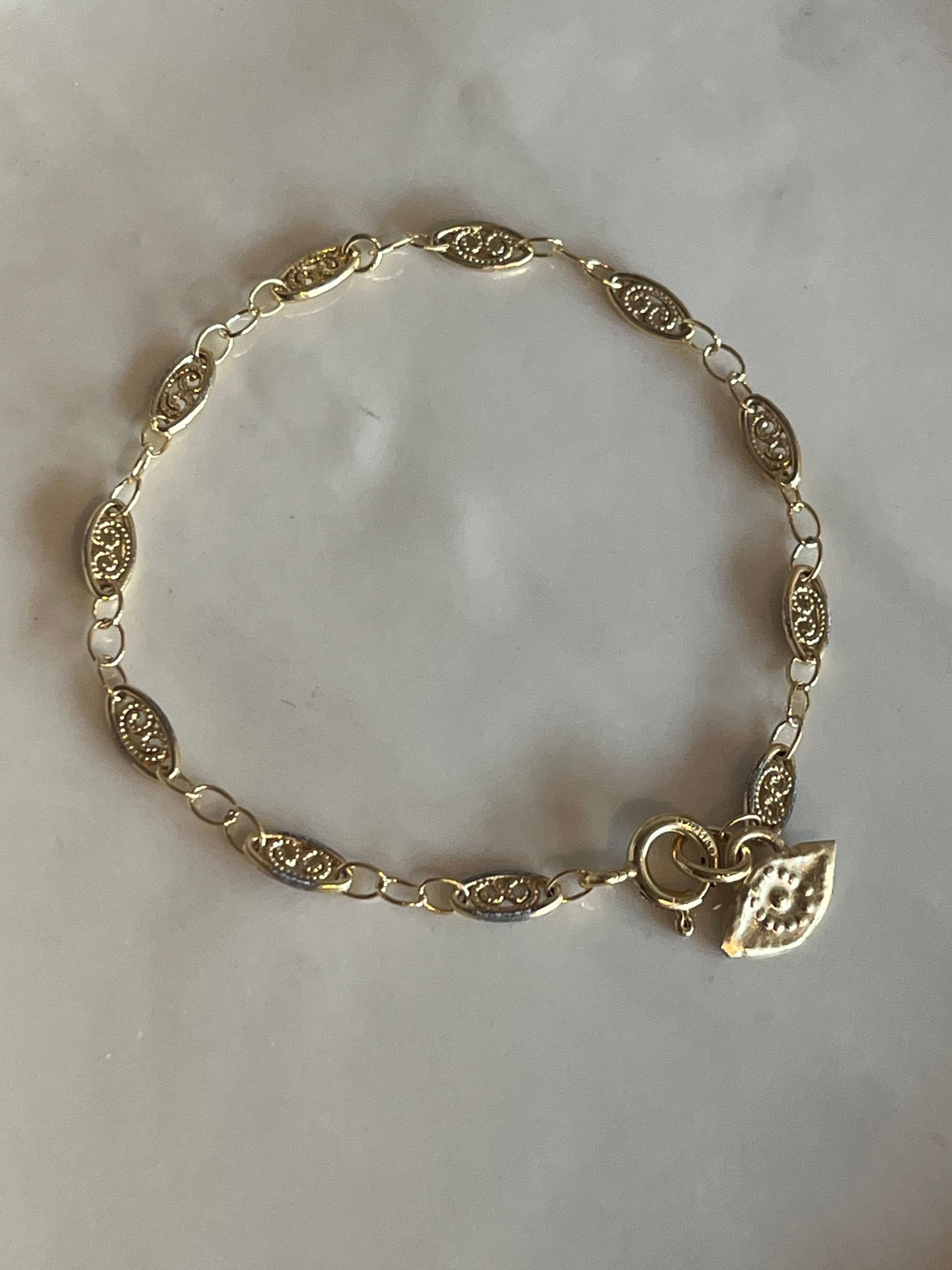 צמיד אגריפס | תליון כסף מצופה זהב