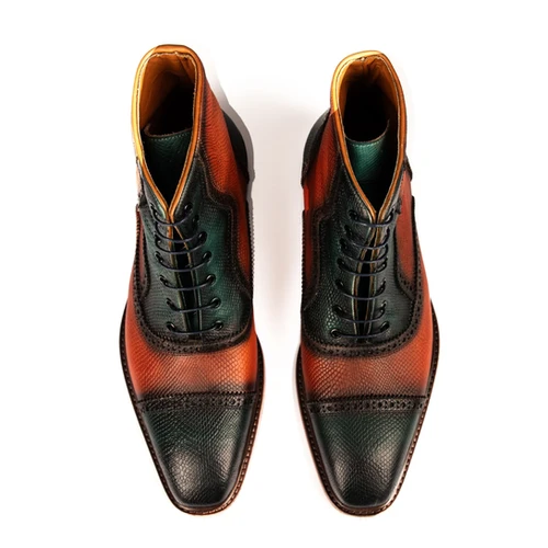 orange dress boots Maggie Metallic Burnt Orange | Luxury Fashion Women's Cowboy Boots