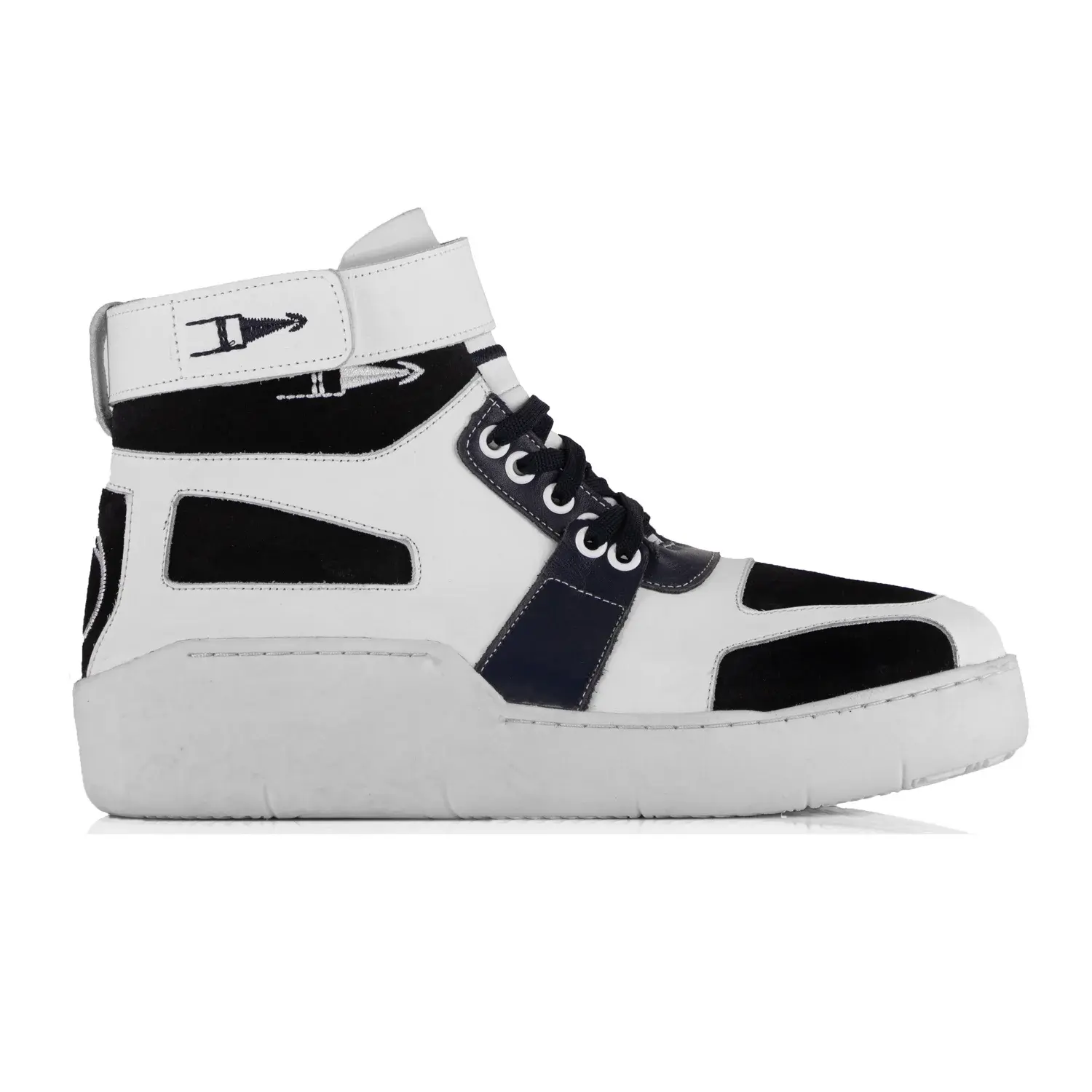 Gacco Blue Leather Basketball Sneakers for Men