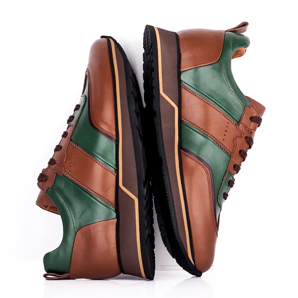 Миниатюра: Tobacco and Green Casual Shoes