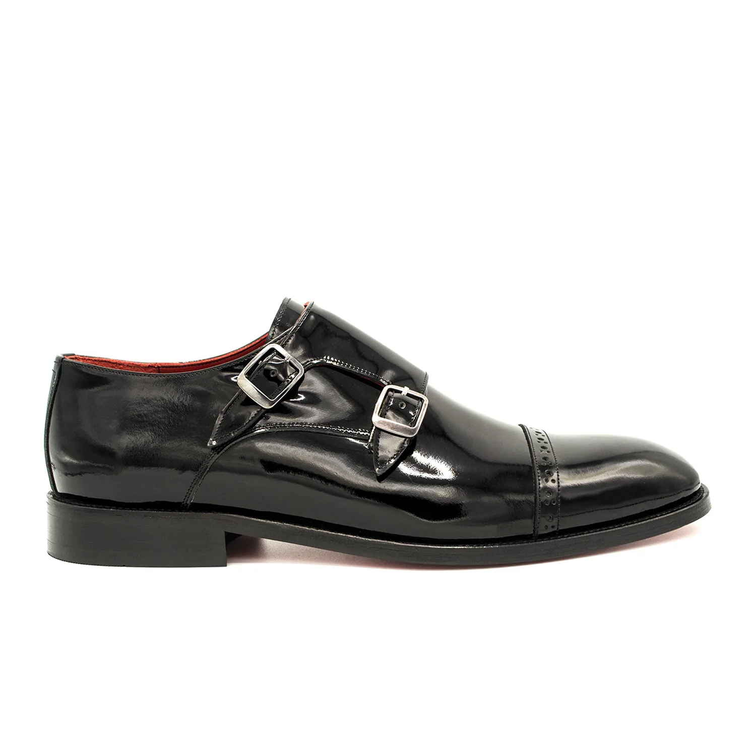 Patent Leather Double Monk Dress Shoes