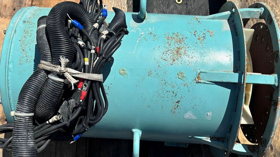 Close-up view of alternator generator wiring with 12 leads clearly visible