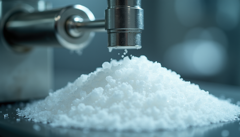 Iodization machine applying iodine to salt