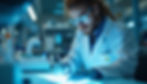 Close-up view of a laboratory scientist working on new technology research
