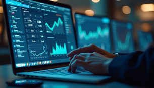 A digital dashboard showcasing sales metrics