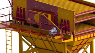 Coil springs supporting a vibrating screen deck in a mining operation