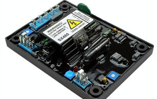 Close-up of an Automatic Voltage Regulator circuit board